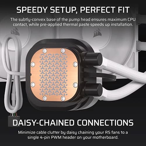 Corsair Nautilus 240 RS LCD White CPU Liquid Cooler